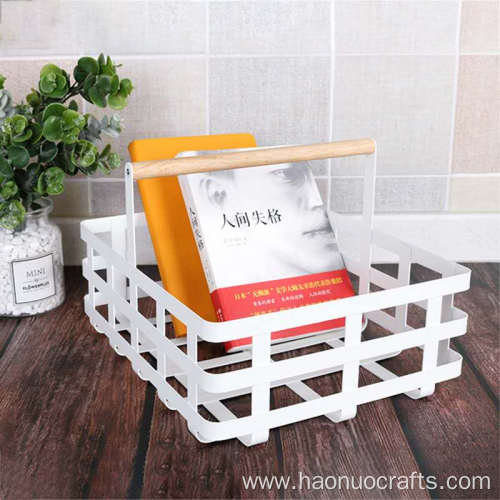 iron basket desktop grocery picnic basket